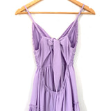 Pink Lily Deep V Purple Lace Tie Back Dress- Size S