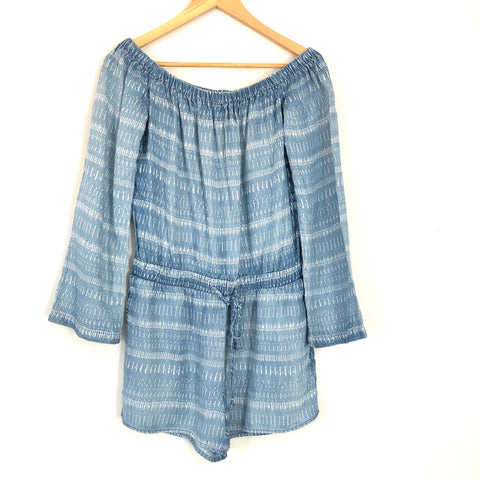 Cloth & Stone Chambray Off the Shoulder Romper - Size XS