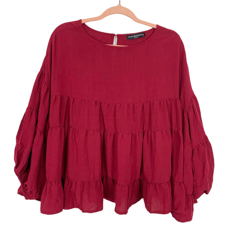 Shop Neighbor Burgundy Top- Size M