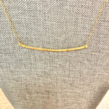 Gorjana Hammered Gold Bar Necklace