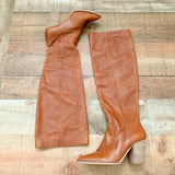 Lucky Brand Camel Leather Knee High Boots- Size 6.5