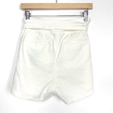 Express White High Rise Midi Belted Shorts NWT- Size 2