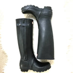 Hunter Original Slim Textured Leg Boot (With Side Zipper)- Size 8
