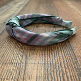 No Brand Plaid Topknot Headband