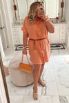 J. Crew Peach Linen Relaxed Fit Shirt Dress- Size XL (sold out online)