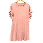 BP Muted Pink Ruffle Sleeve & Hem Dress NWT- Size XS