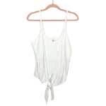 Flawless White Front Knot Top- Size S
