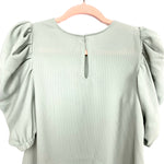 La Ven Mint Green Puff Sleeve Top- Size XS