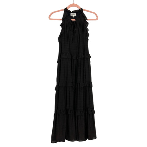 &Merci Black Ruffle Tiered Dress- Size S