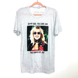 Bella + Canvas Light Grey Heathered "Oh My God, You Look Like The Fourth Of July" Graphic T-Shirt- Size M