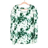 Swimsuits For All Green and White Tie-Dye Open Back Top- Size 14/16 (we have matching pants)