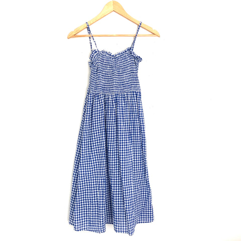 Goodnight Macaroon Blue Gingham Dress- Size S