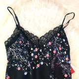 Josie Black Floral Two Piece Pajama Set NWT- Size S