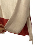 Skies Are Blue Tan and Brick Tie Sleeve Sweater NWT- Size S