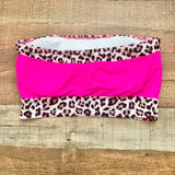 Chicsoul Pink/Animal Print Bikini Bandeau Top- Size XL (Top only, we have matching bottoms)