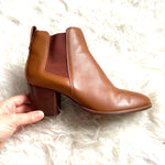 Madewell Brown Leather Block Heel Booties- Size 9 (Great condition!)