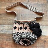 Straccio Rico Large Threaded Printed Tassel Closure Handbag