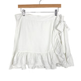 Aerie White Wrap Ruffle Mini Skirt- Size XL (sold out online)