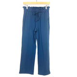 Gibson Look Navy Drawstring Waist Straight Leg Jogger Pants NWT- Size XXS (Inseam 25”)