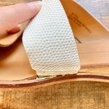 Dolce Vita Brown/White Two Band Slide Sandals - Size 9 (see notes)