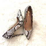 Mixx Shuz Snakeskin Heels- Size 7.5