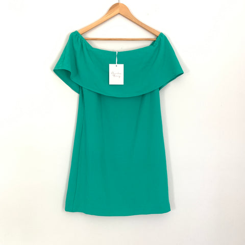 Charles Henry Green Off the Shoulder Dress NWT- Size XS