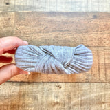 No Brand Heathered Gray Ribbed Knit Knot Headband