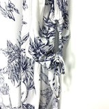 Dress Forum White and Blue Floral Print Kimono- Size S