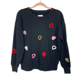 Lou & Grey Black Heart Cozy Cotton Terry Sweatshirt- Size S (sold out online, we have matching sweatpants)