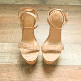 Forever21 Cork Wedge Sandals- Size 7.5 (LIKE NEW)