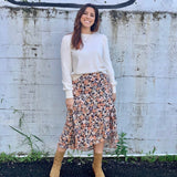 Mink Pink Floral Print Make Your Move Mini Skirt NWT- Size L