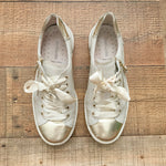 NeroGiardini White Glitter Side Zip Sneaker- Size 37 (See Notes)