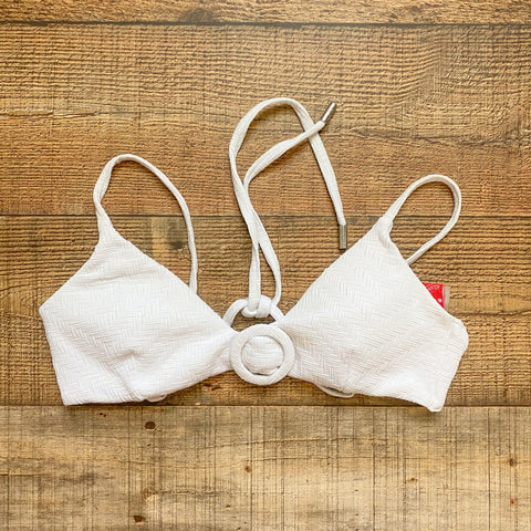 Red Carter White Padded Bikini Top- Size S (see notes)