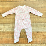 Pippa Layette + Lounge Heart Print Zip Up Footie Outfit- Size 6M