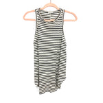 En Creme Striped Round Hem Tank- Size ~M (see notes)