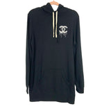 Independent Trading Company Black Dripping Logo Hooded Pullover Dress NWT- Size L