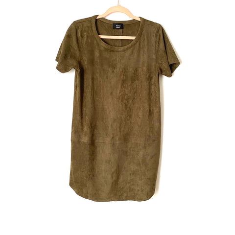 Vici Olive Green Suede Dress- Size M