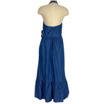 New York & Company Denim Halter Maxi Dress NWT- Size S