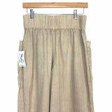 Free People Khaki Akoya Polish Front Pocket Wide Leg Pants NWT- Size XS (Inseam 26.5”)