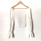SNDYS White Smocked Off the Shoulder Top NWT- Size S