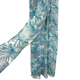 Missguided Sheer Palm Print Front Slits Cover Up Skirt- Size 4
