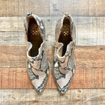 Vince Camuto Snakeskin Print Booties- Size 8.5