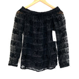 Bailey/44 Off the Shoulder Black Blouse NWT- Size XS