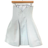 Marchesa Light Blue Sequins Floral Strapless Cotton and Silk Blend Mini Dress NWT- Size 2 (see notes)