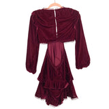 ASOS Velvet Cutout Circle Trim Dress- Size 2 Petite