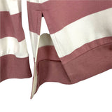 Thread & Supply Mauve and Cream Striped Side Slits Sweatshirt NWT- Size S