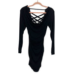 Foreign Exchange Black Bodycon Strappy Back Side Cutout Dress- Size S