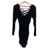 Foreign Exchange Black Bodycon Strappy Back Side Cutout Dress- Size S