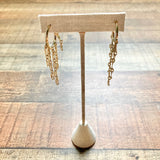 Evereve Gold Hoop Dangly Earrings NWT