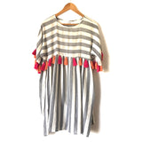 THML Striped Dress with Tassels Dress - Size S